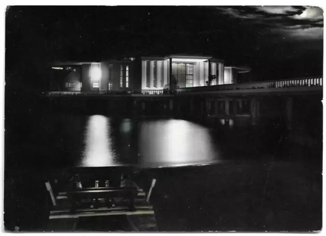 CARTOLINA DI ANCONA ,SENIGALLIA - ROTONDA NOTTURNO  viaggiata 1960