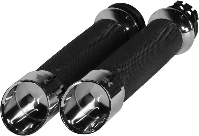 Khrome Werks Edge Contour Cable Hand Grips for 1980-22 Harley Touring Softail XL