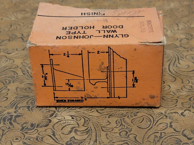 Glynn Johnson Wall Type Door Holder W40X - Nickel Finish US26D - NOS, Vintage Ξ