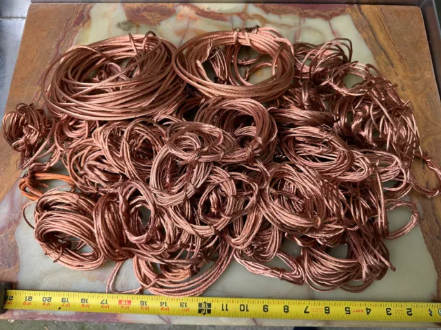 20 Lbs Copper Wire Stripped Scrap Bare Bright 20 Pounds.