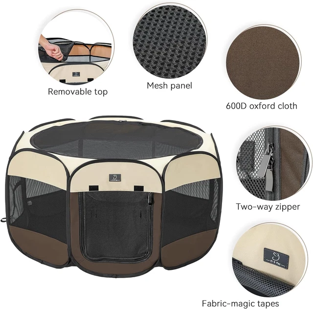 XhuangTech Parc Portable Et Pliable En Tissu Doux Pour Chien, Chat, Lapin, Cochon D'Inde, Cadre