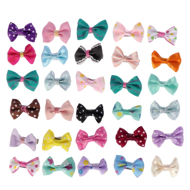 30 pz clip per peli di gatto fiocchi per animali domestici clip per cani di piccola taglia copricapo alla moda