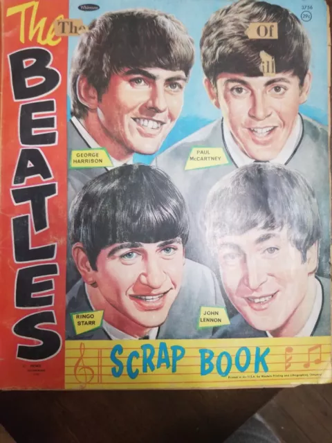 Vintage Beatles Scrapbook - Inside has   Winston Churchill Newspaper Clippings