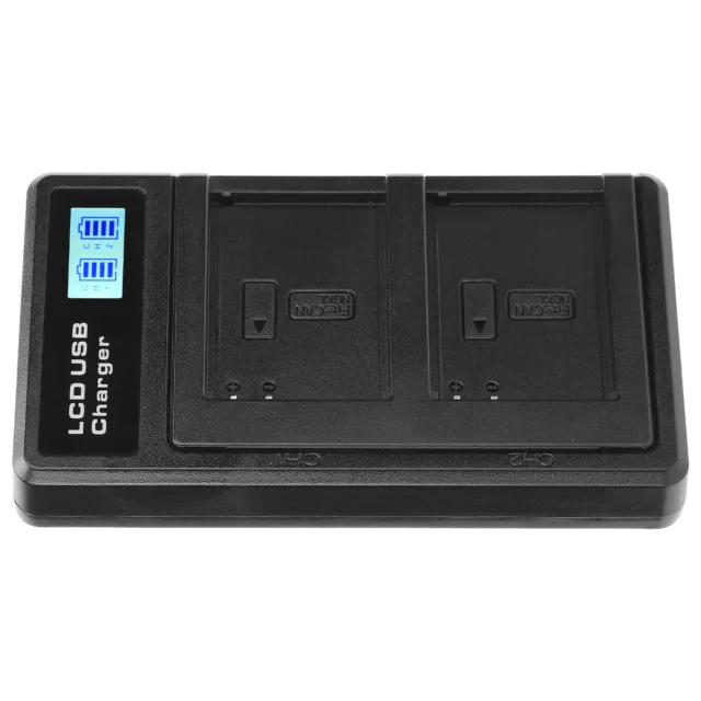 Portable Camera Battery Charger For NB‑10L Camera Dual Charger With LCD Disp GHB