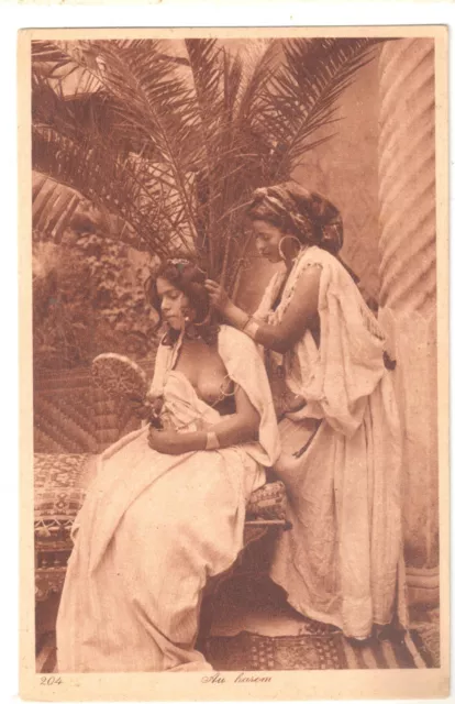 Lehnert & Landrock Egypt ETHNIC NUDE harem Girl original early 1910s Postcard