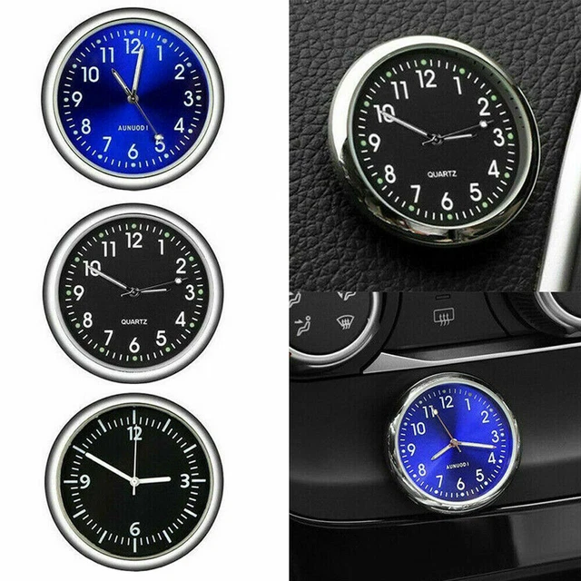 Mini Pocket Car Dashboard Clock Stick-On Digital Watch Motorcycle Quartz Clock
