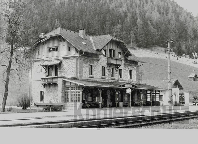 Original Eisenbahn Foto - Bahnhof Spital am Pyhrn (Österreich), 1972