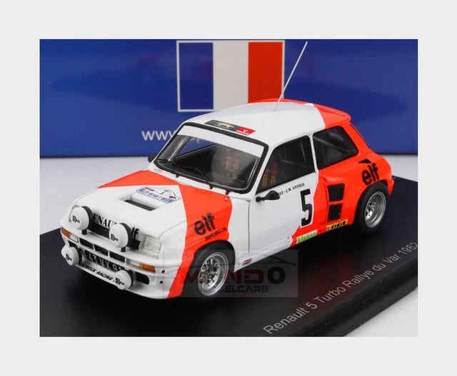 1:43 SPARK RENAULT R5 Turbo #5 Rally Du Var 1982 Modello A.Prost J.M 1:43 SPARK RENAULT R5 Turbo #5 Rally Du Var 1982 Modello A.Prost J.M
