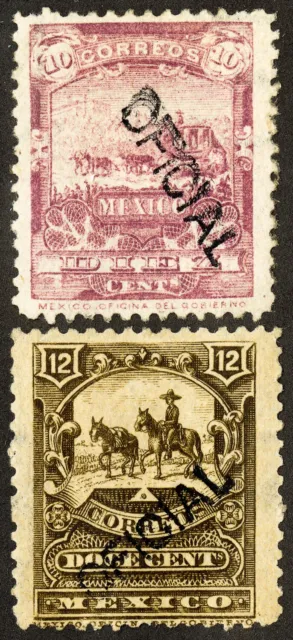 Mexico Stamps # O15+16 Unused VF Scott Value $102.00