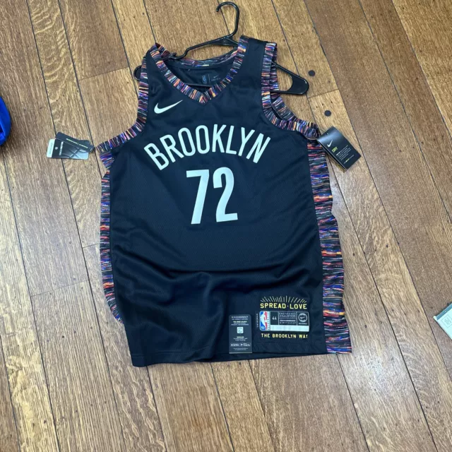 nwt mens nike swingman NBA brooklyn nets biggie smalls 72 City Edition  jersey S