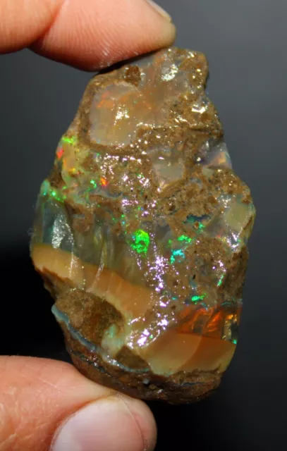 Ethiopian Opal Rough 111.10 Cts Natural opal Raw Crystal big opal fire jewelry