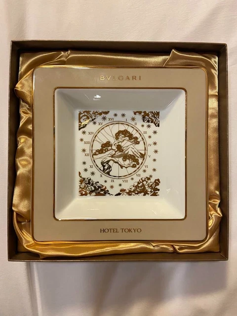 【レア】BVLGARI ホテル東京 開業セレモニー 皿 スクエアデザイン BVLGARI HOTEL TOKYO Square Trinket Tray 18cm Mount Fuji Richard