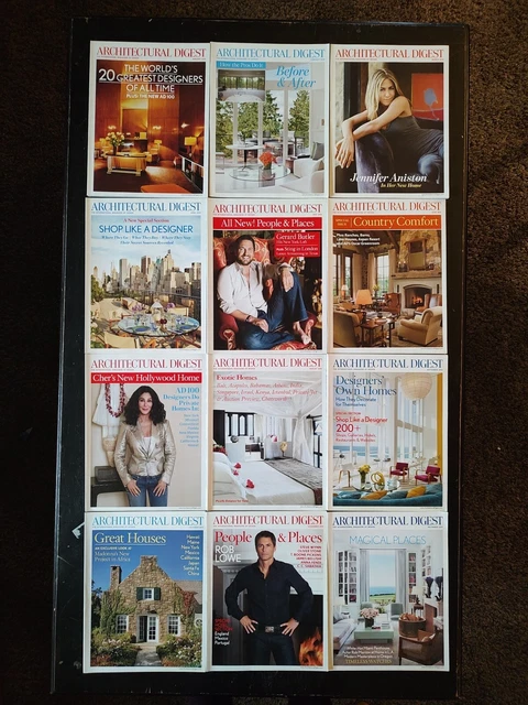ARCHITECTURAL DIGEST MAGAZINE Interior Design ENTIRE YEAR 2010 Lot of ...