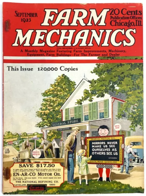 1923 Sept FARM MECHANICS agricultural magazine TRACTORS, MACHINERY Quigley Cover