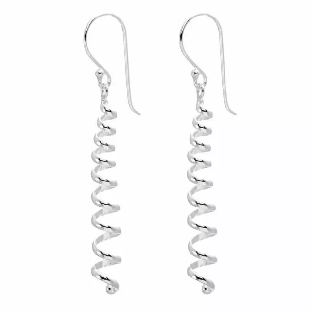 Silverly Donna Argento 925 Spirale Intreccio Goccia Orecchini