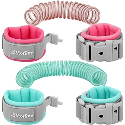 Toddler Leash, 2 Pack  Leash Anti Lost Wrist Link with Key Lock