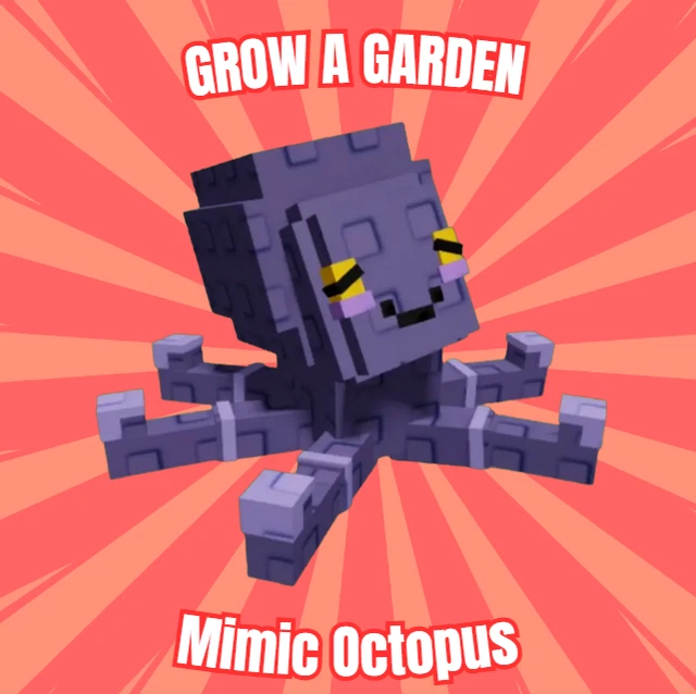 Roblox Grow A Garden &ndash; Pet Mimic Octopus &ndash; Figurina Collezionabile, Spedizione Rapida