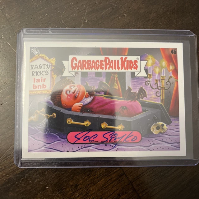 GARBAGE PAIL KIDS Go On Vacation - Joe Simko #45 Autograph Auto Card GPK 73/75