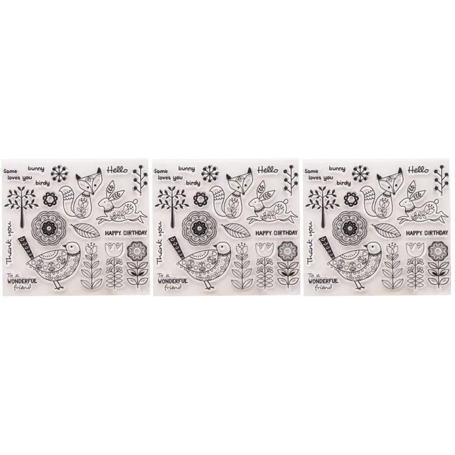 3 stücke klar stempel transparent dichtstempel für diy scrapbooking handwerk pho