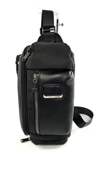 TUMI Kelley Sling Black Ballistic Nylon Crossbody Bag Alpha Bravo Collection