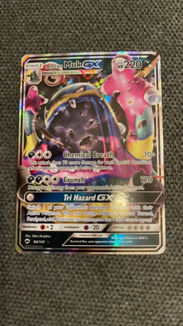 Pokemon - Alolan Muk GX - 84/147 - SM Burning Shadows - Half Art - MINT