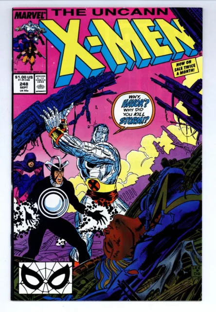 X-Men 248 NM- Uncanny 1st JIM LEE ART! Claremont Storm 1989 Marvel Comics K708