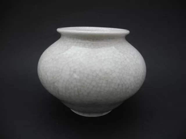 RAR    Augarten Vase Keramik Craquellé Wien Österreich H 12,5 cm   RAR