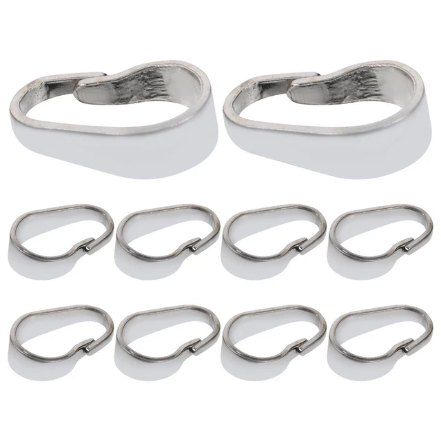 10 piezas Hágalo usted mismo Conector de cierre de remolque Hebillas de cadena Gancho Collar Colgante