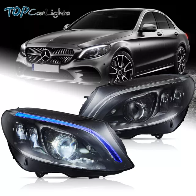 VLAND Full LED Projector Headlights For Mercedes Benz C-Class W205 2015-2021