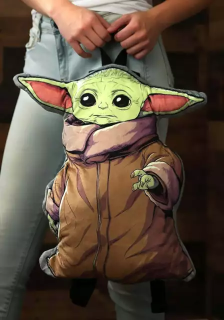 Disney Star Wars Mandalorian "The Child" Baby Yoda 3D Plush Unisex Backpack 16"