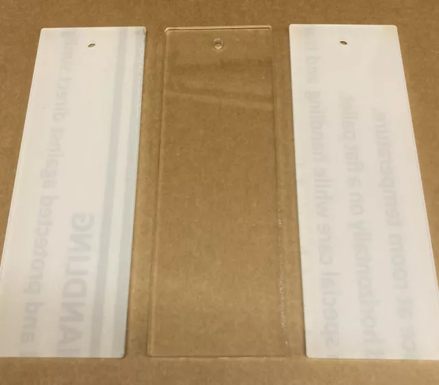3x Clear Acrylic Bookmark Blanks. 150mm X 50mm. Rectangle