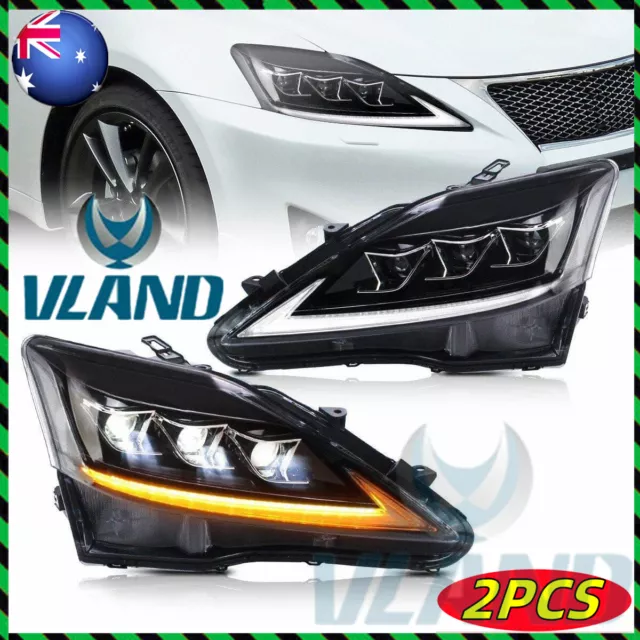 VLAND For 2006-2012 Lexus IS250 IS350 IS F  Headlights LED Sequential Indicators