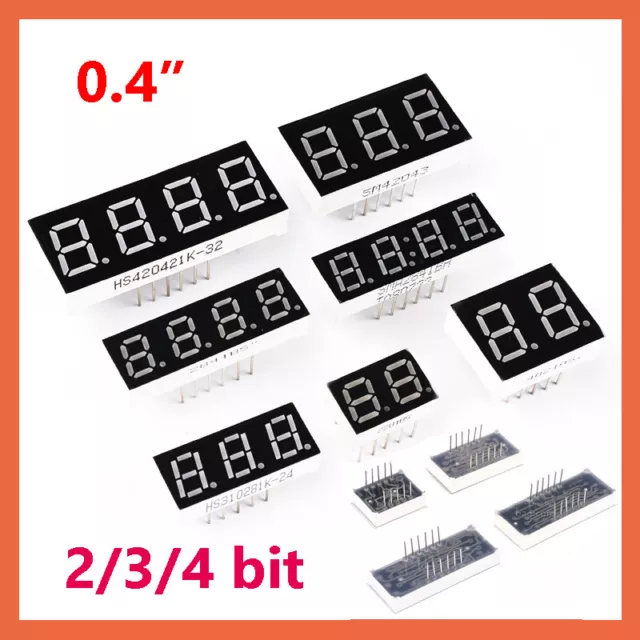 7 Segment LED Displays Common anode cathode 2/3/4 bit Different bits 0.4 inch