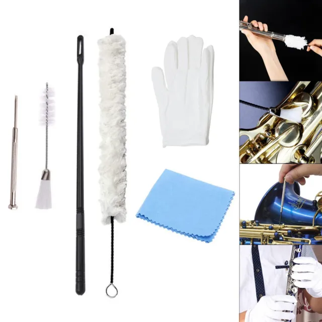 7pcs Flute Saxophone Clarinet Cleaning Kit Wind Instrument Repairing Care Set