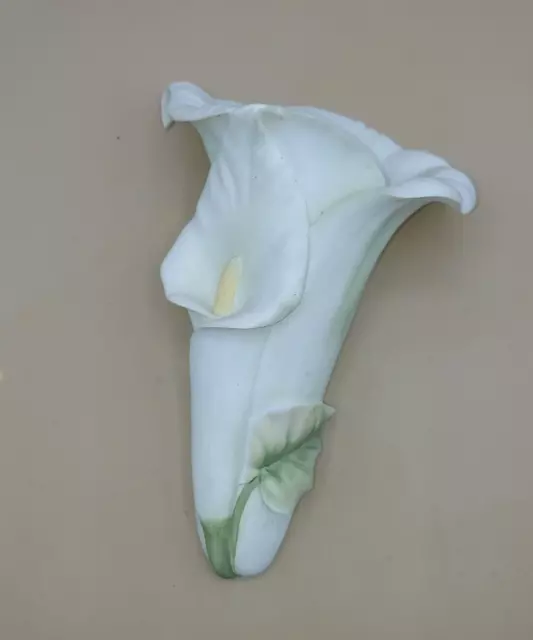IRIS & ORCHID Design 8" Wall Pocket Vase Arisaema Soft Green & White hanging $32.23 - PicClick AU