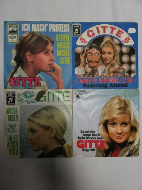 Gitte Haenning 4x 7" Singles Sammlung