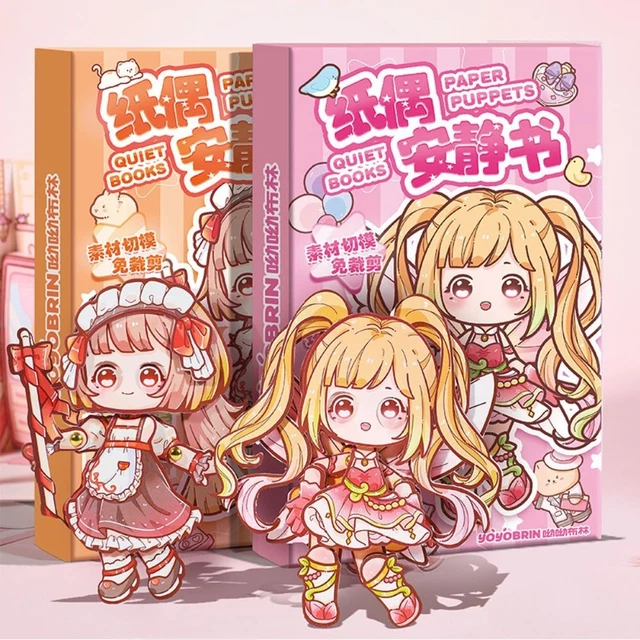 HANDMADE BLINKABLE GIRLS 3D Paper Doll Montessori Idol Quiet Book Toys