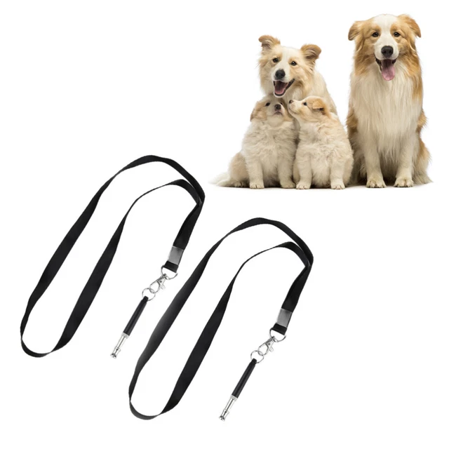2 pz cordino senza fischio per cani strumento portatile per addestramento del suono