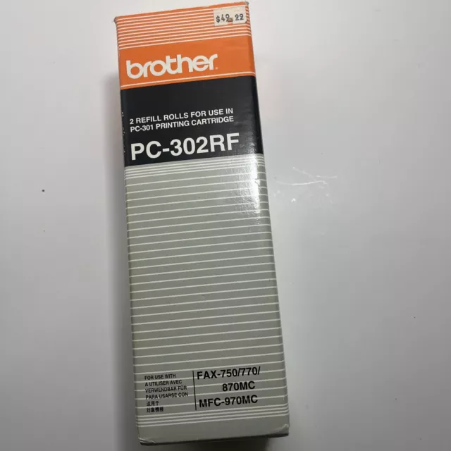 BROTHER PC-302RF  2 Refill Rolls Pc-301 FAX-770 - 940 MFC