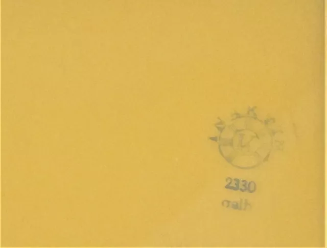 "Filtro de vidrio de seguridad amarillo vintage Kindermann 3,5"" x 4,75" 3