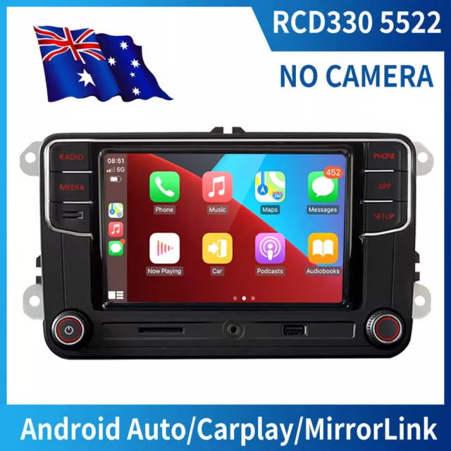 OEM RCD330 5522 Noname Car Radio Android Auto CarPlay For MIB VW Golf Jetta CC