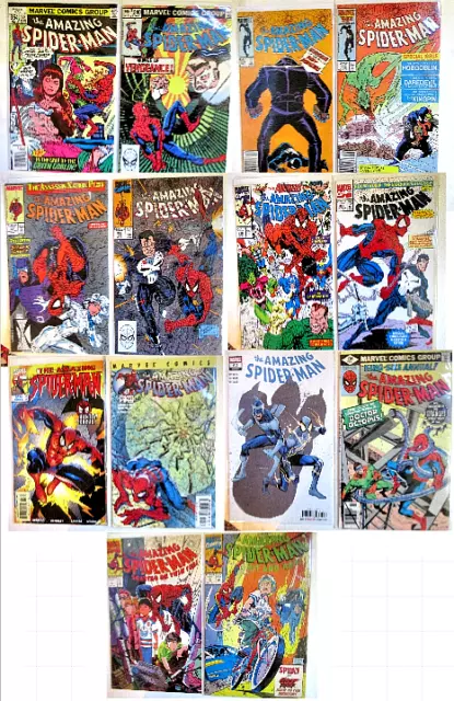 LOT of 14 AMAZING SPIDER-MAN  Bronze. Copper, Modern, Mid-to-High-Grade NICE SET