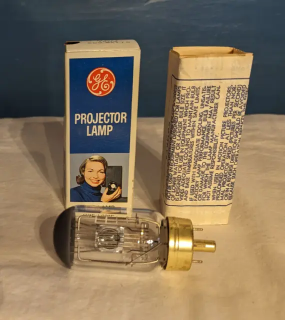 DAH projector lamp projection light bulb 8mm 120v 500w, G.E. brand NOS