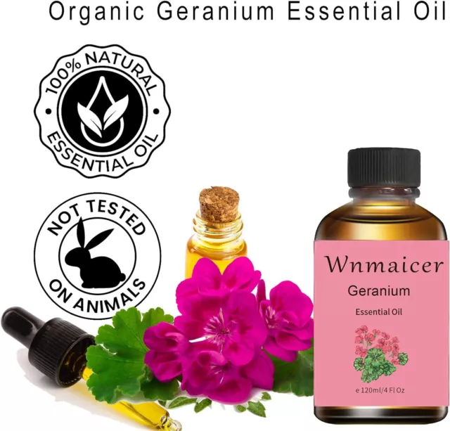 120ML Pure Geranium Essential Oils Aromatherapy Fragrance Essential Oil Diffuser 2