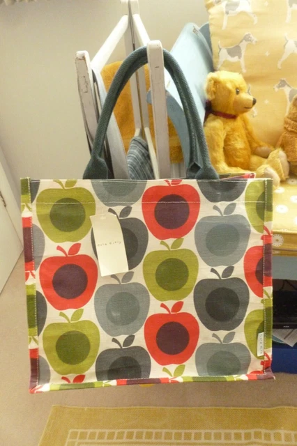 ORLA KIELY TESCO charity jute shopper shopping bag apple design