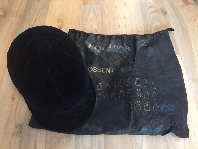 Reithelm Reitkappe EQUIPAR Gr. 58 schwarz Samt wie NEU!