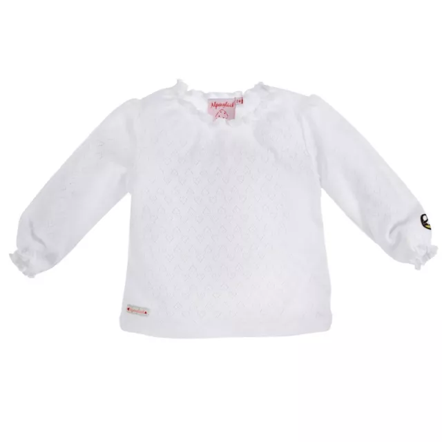 Bondi ALPENGLÜCK Bluse Shirt Baby Mädchen Trachten Weiß Gr. 62 - 116 NeU