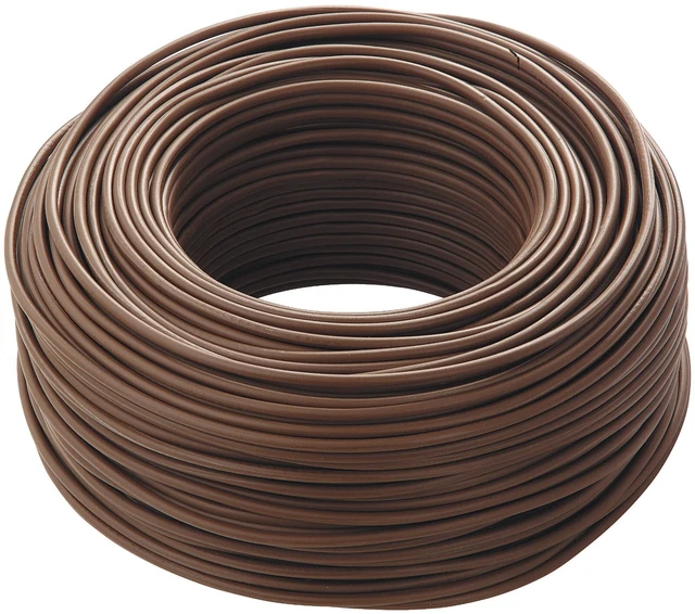 CÂBLE UNIPOLAIRE FS17 Section 1x4 MM Fil Électrique Brun Écheveau 100 M ...