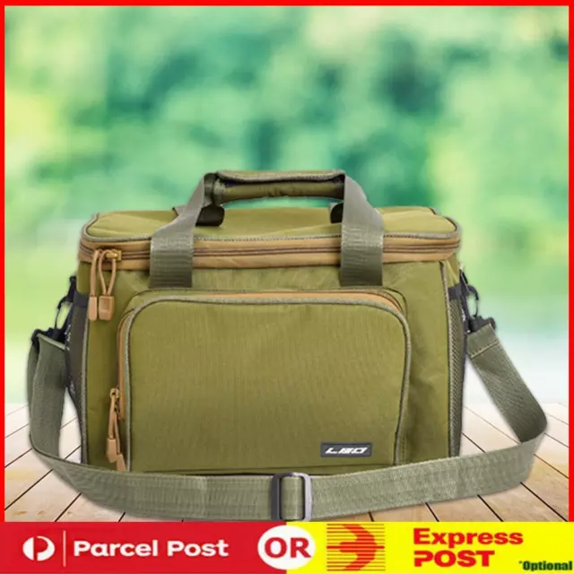 FISHING BAG 600D Canvas Camping Bag Multi-pocket Scratchproof for Outdoor  Hiking $37.19 - PicClick AU