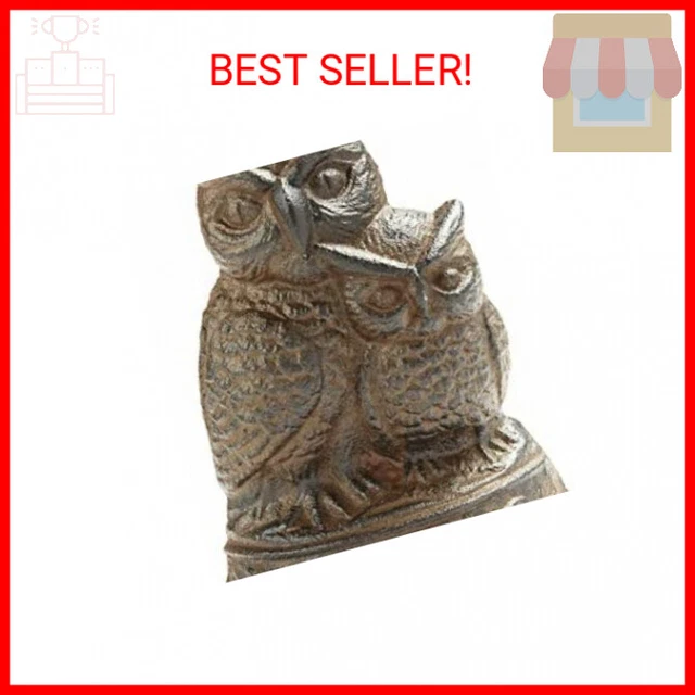 Antique Decor Decorative Owl Door Stopper - Cast Iron Door Stops for Bottom of D